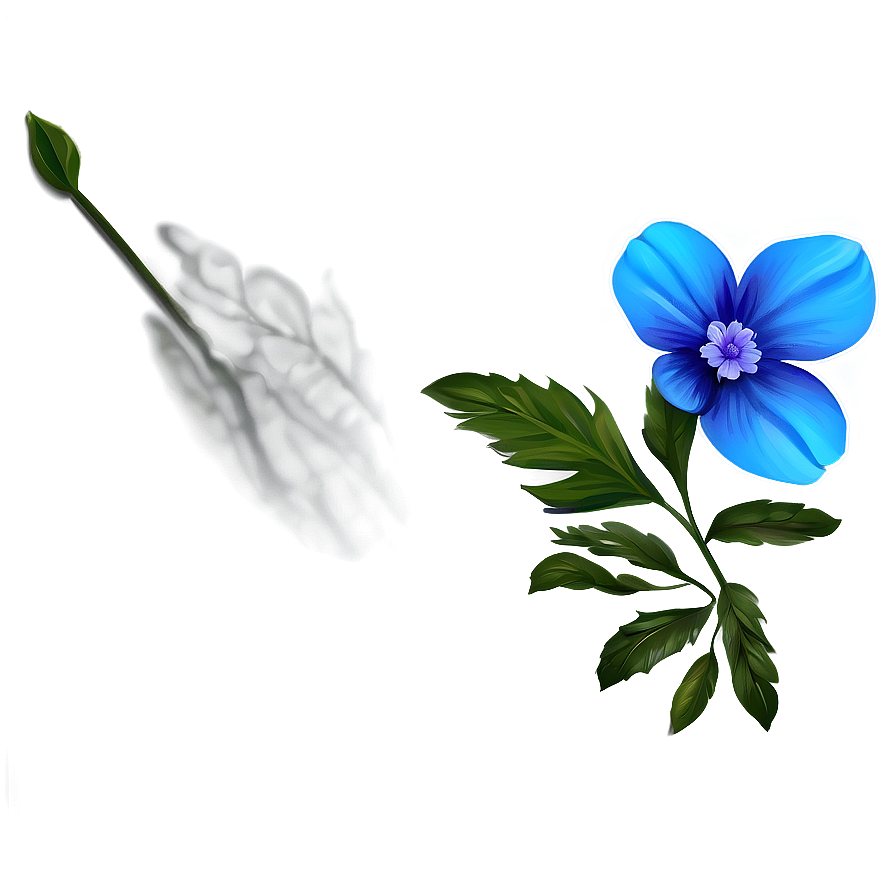 Blue Flower PNG wom71 PNG with transparent background
