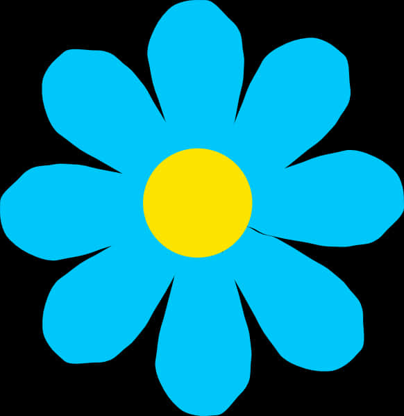 Bright Blue Flower Svg Clip Arts - Sky Blue Flower Clipart, HD Png Download PNG with transparent background