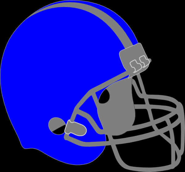 Blue Football Helmet Vector