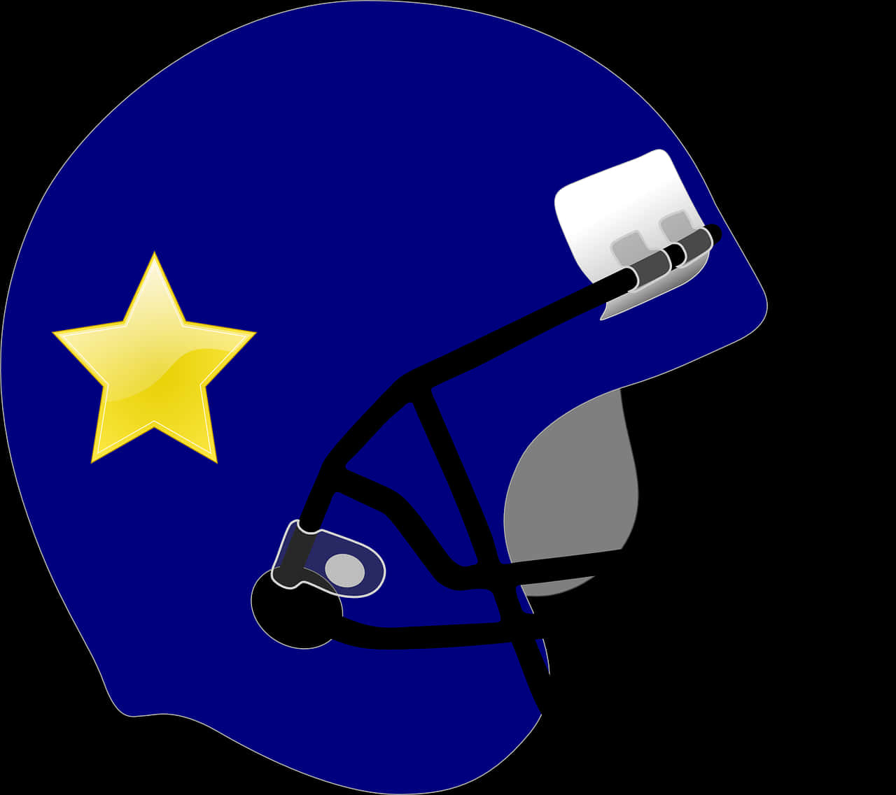 Blue Football Helmetwith Star