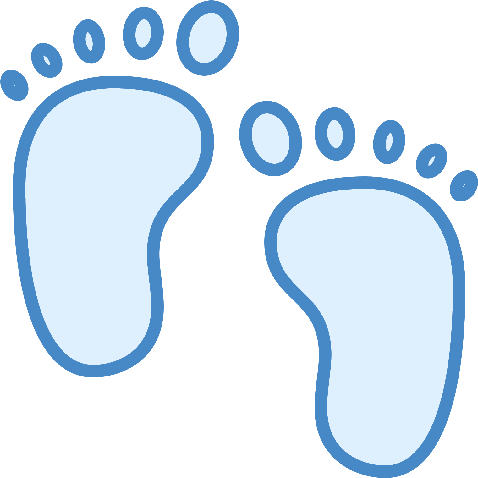 Baby Feet Realistic Royalty Free Cliparts, Vectors, - Baby Footprint Clipart Blue Png, Transparent Png PNG with transparent background