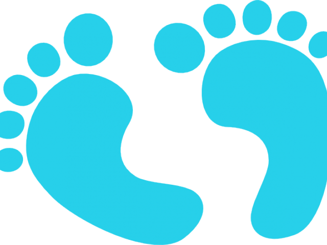 Blue Footprint Graphic PNG with transparent background