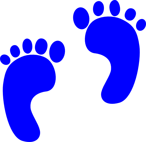 Clip Art Blue Baby Footprint Clipart - Foot Print Clipart, HD Png Download PNG with transparent background