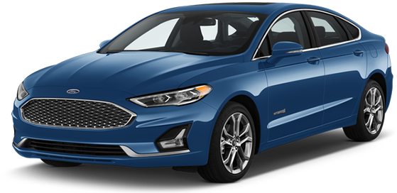 Blue Ford Fusion Sedan2020