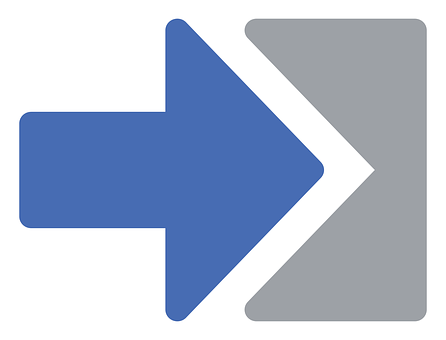 Blue Forward Arrow Icon