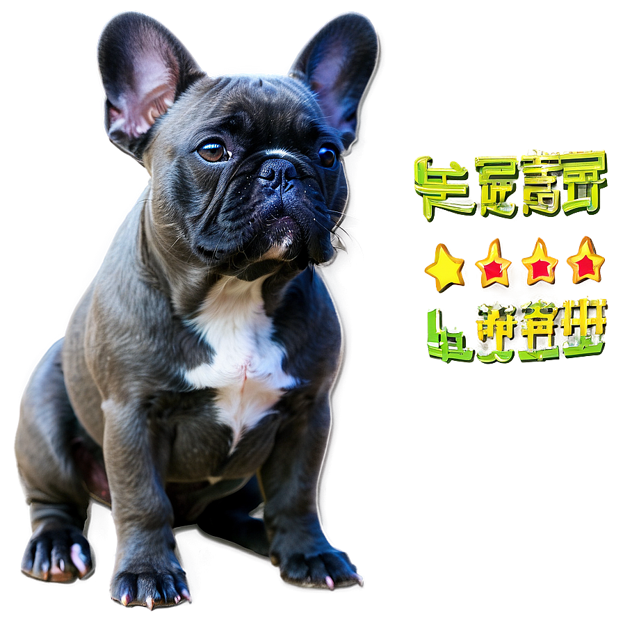 Blue French Bulldog Png 9