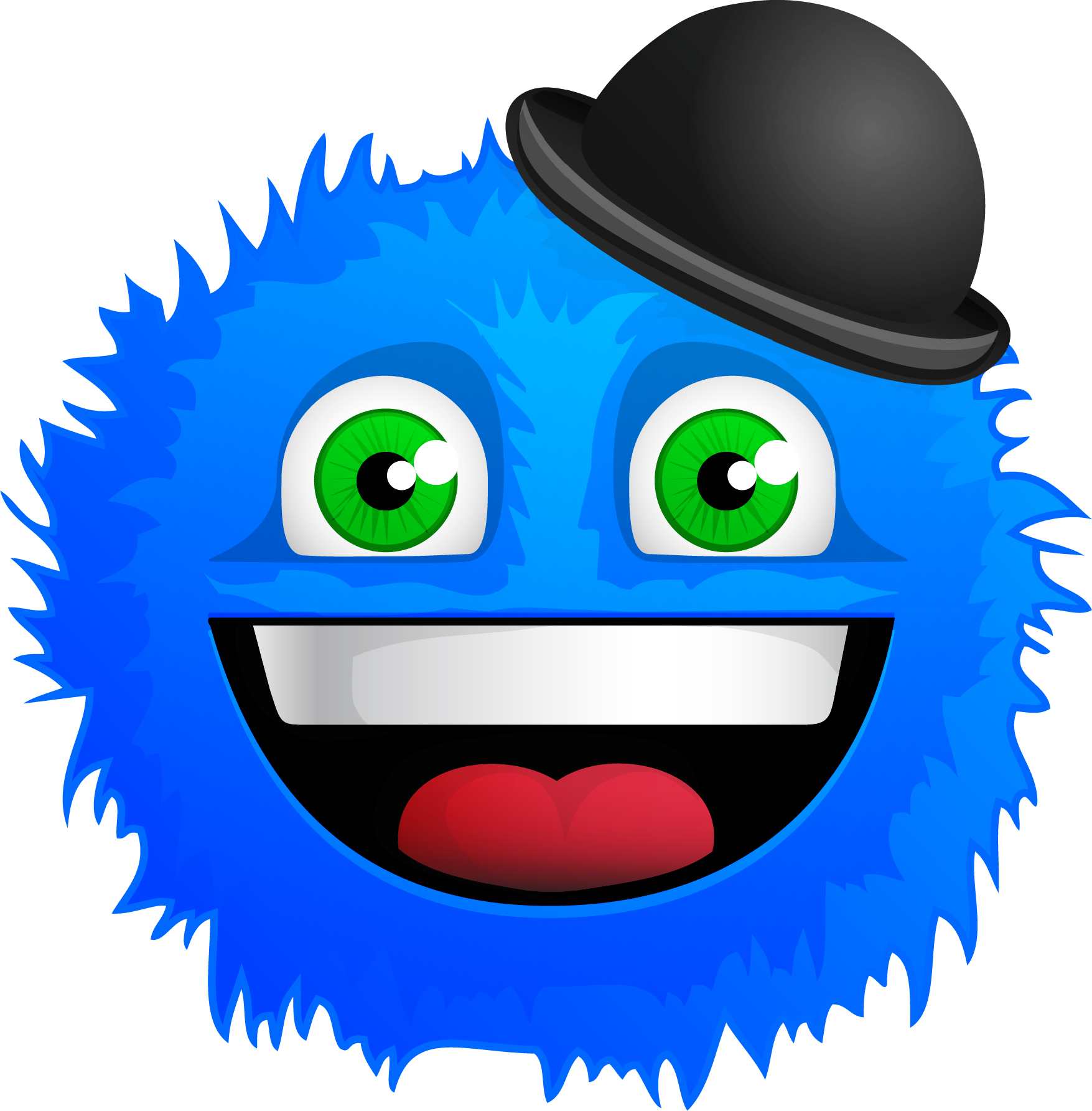 Blue Furry Monsterwith Hat