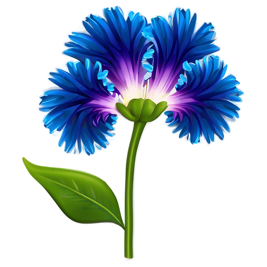 Blue Garden Flower Png Dvh64