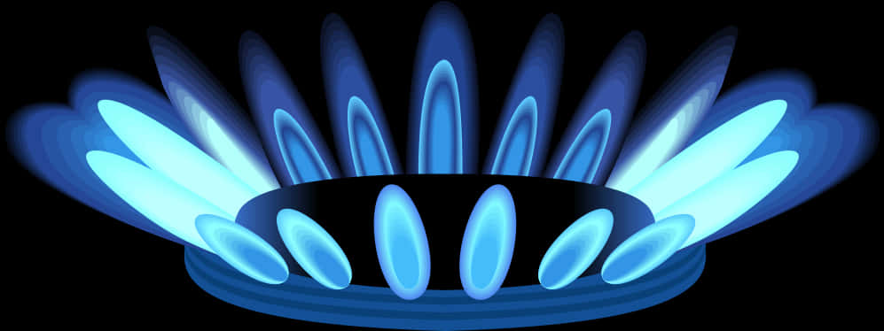 Blue Gas Stove Flame