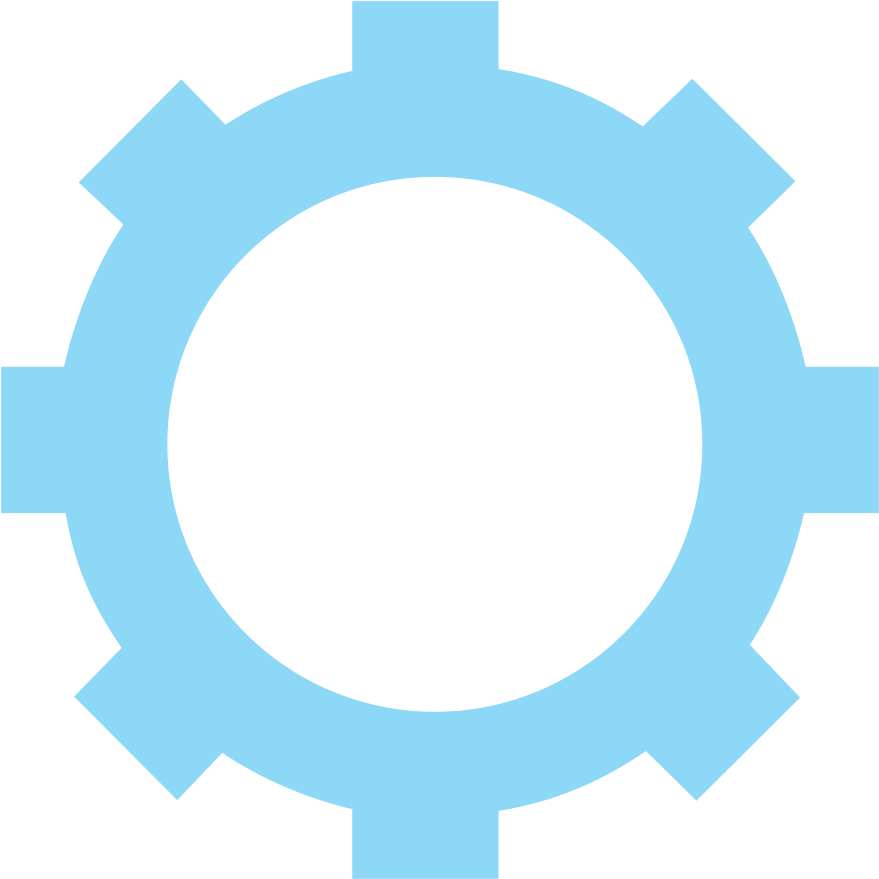 Blue Gear Icon