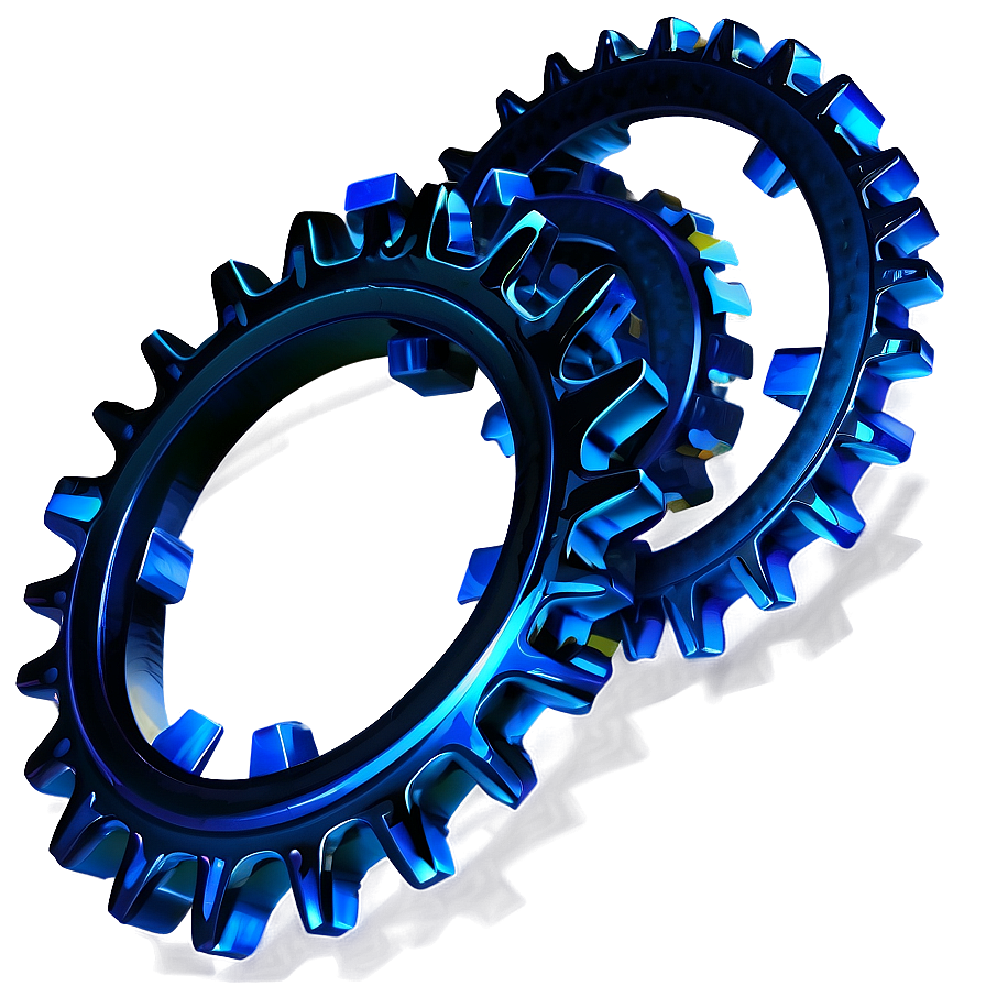 Blue Gear Icon Png Cuu