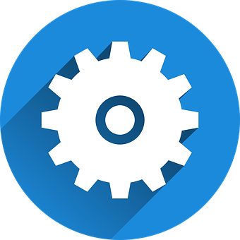 Blue Gear Icon