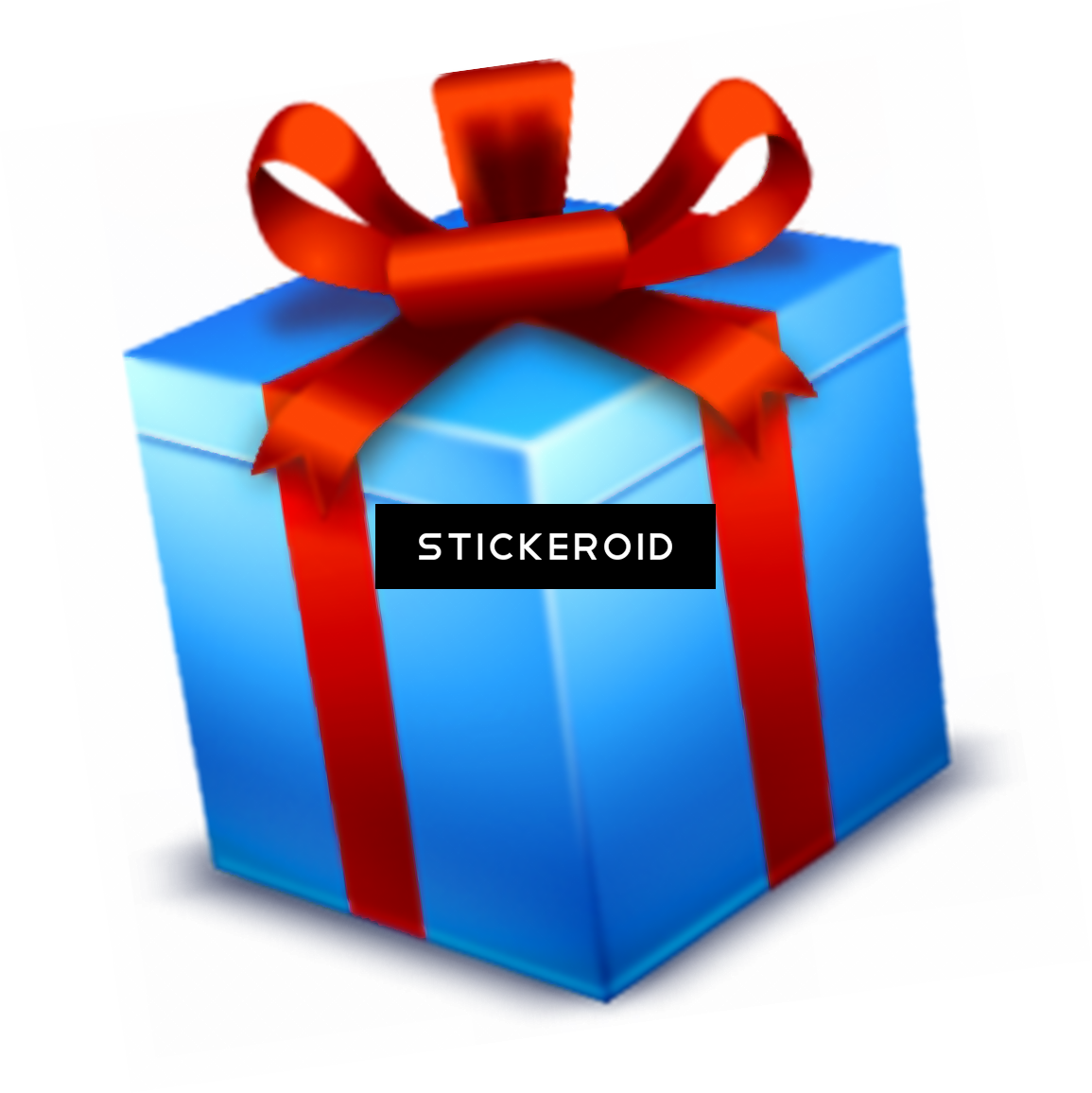 Blue Gift Boxwith Red Ribbon Icon