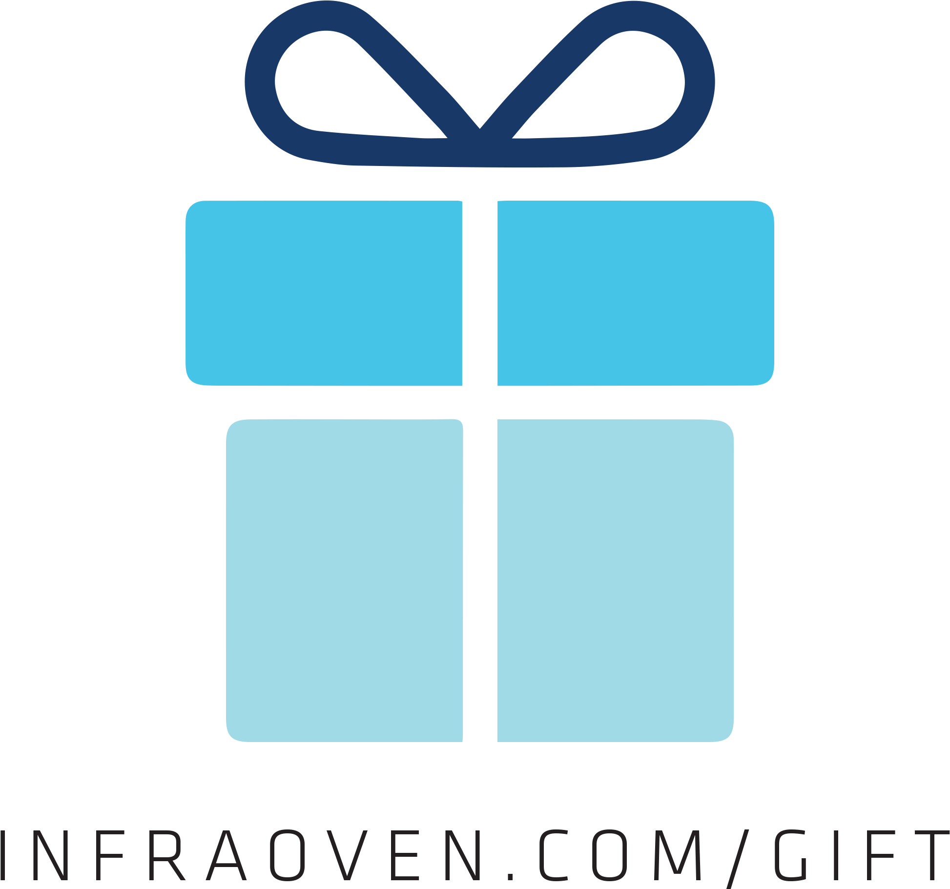 Blue Gift Iconwith U R L