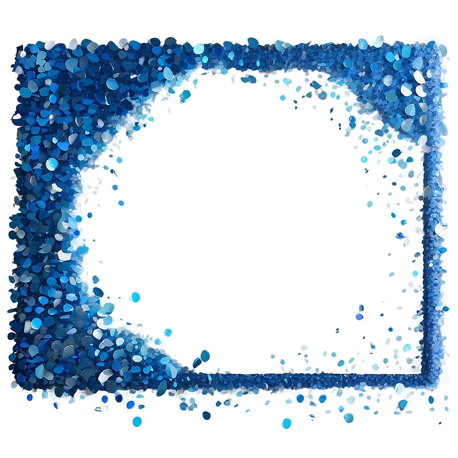 Blue Glitter Border Png Ang