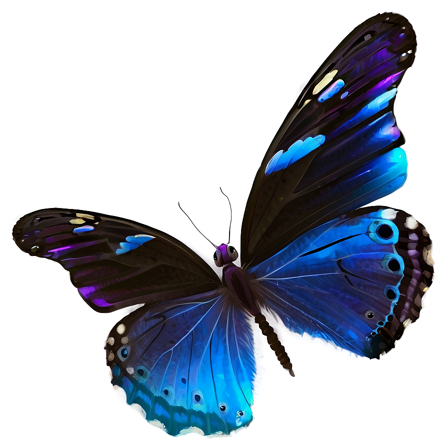 Blue Glow Butterfly Png Tdy90 Image