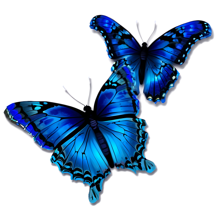 Blue Glow Butterfly Png Vpw