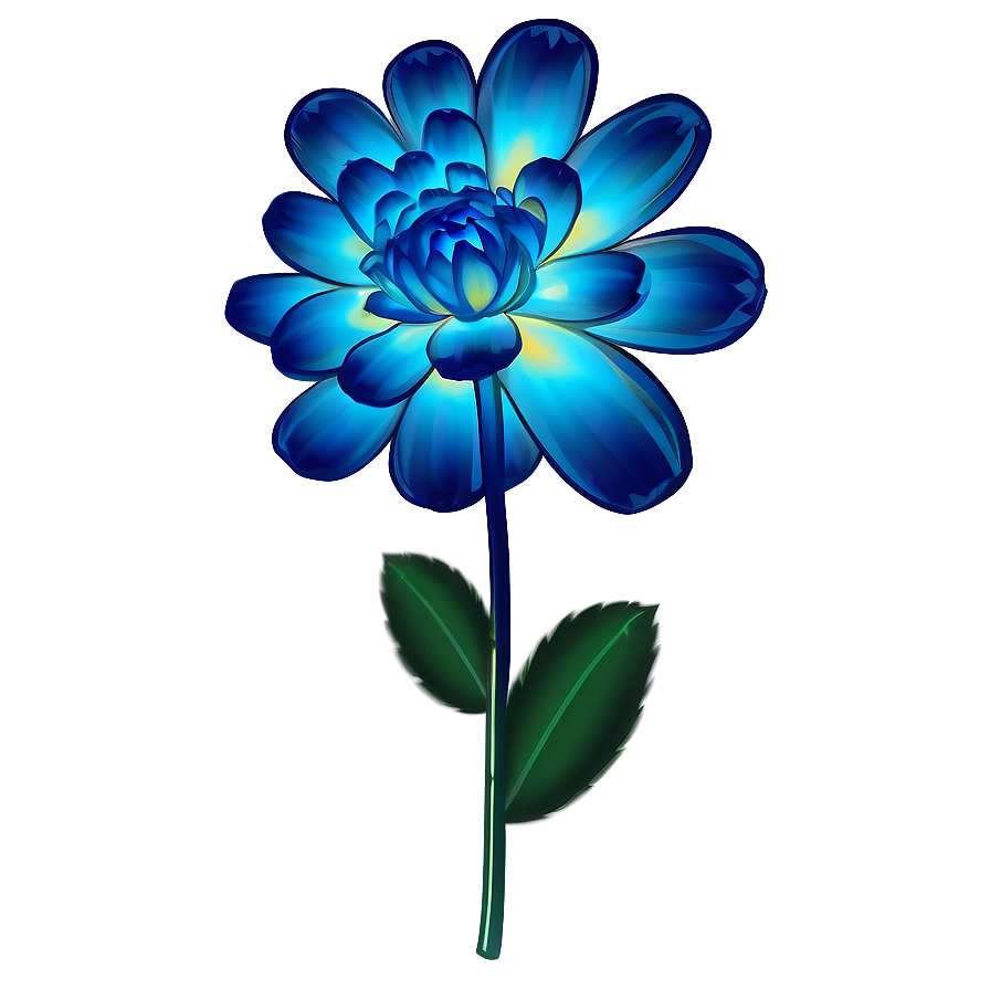 Blue Glow Flower Png 06122024 Image