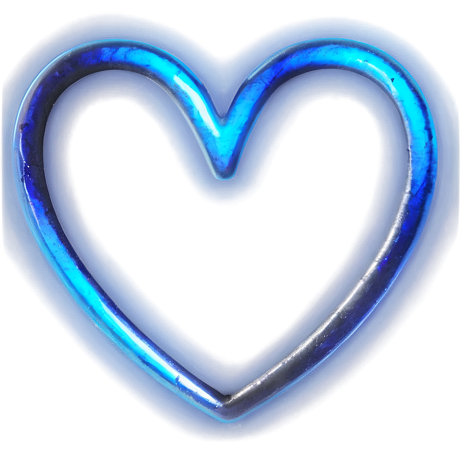 Blue Glow Heart Png Adq Image