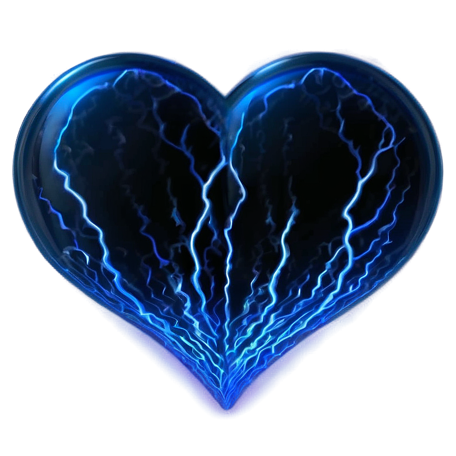 Blue Glow Heart Png Baa92 Image