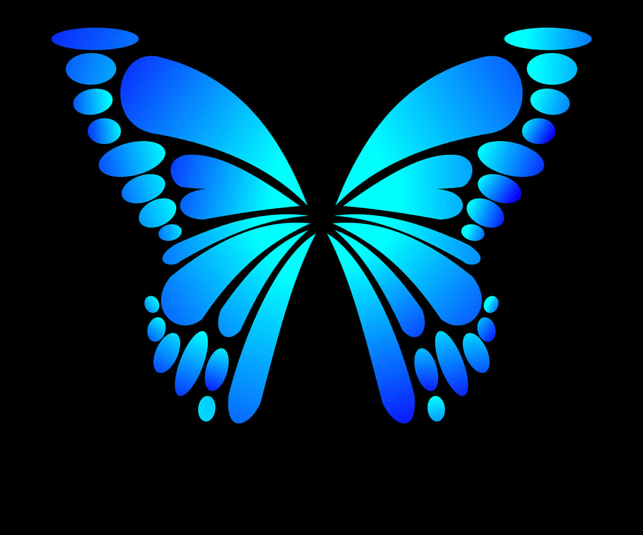 Blue Gradient Butterfly Graphic