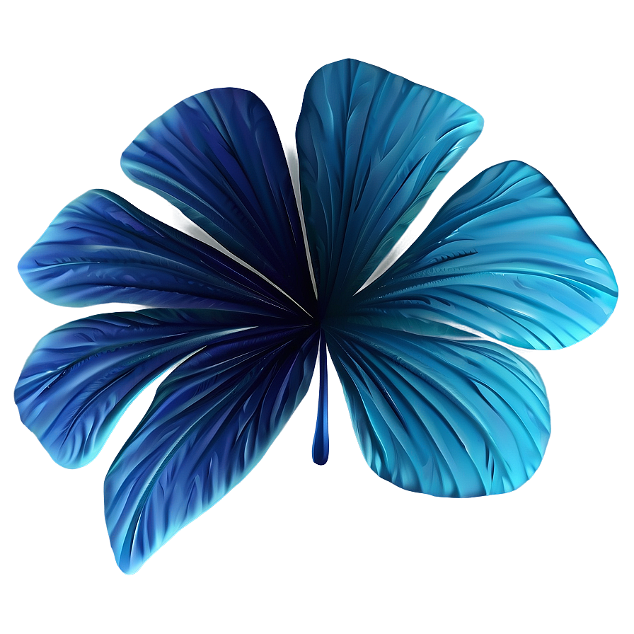 Blue Gradient Floral Png Lou23