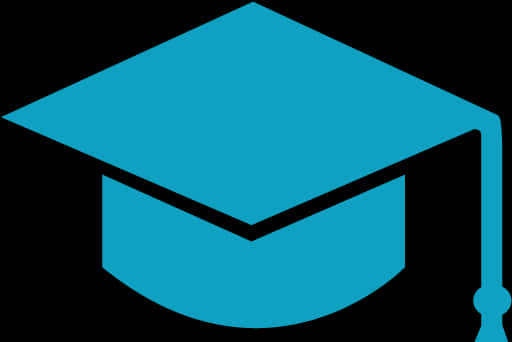 Blue Graduation Cap Icon