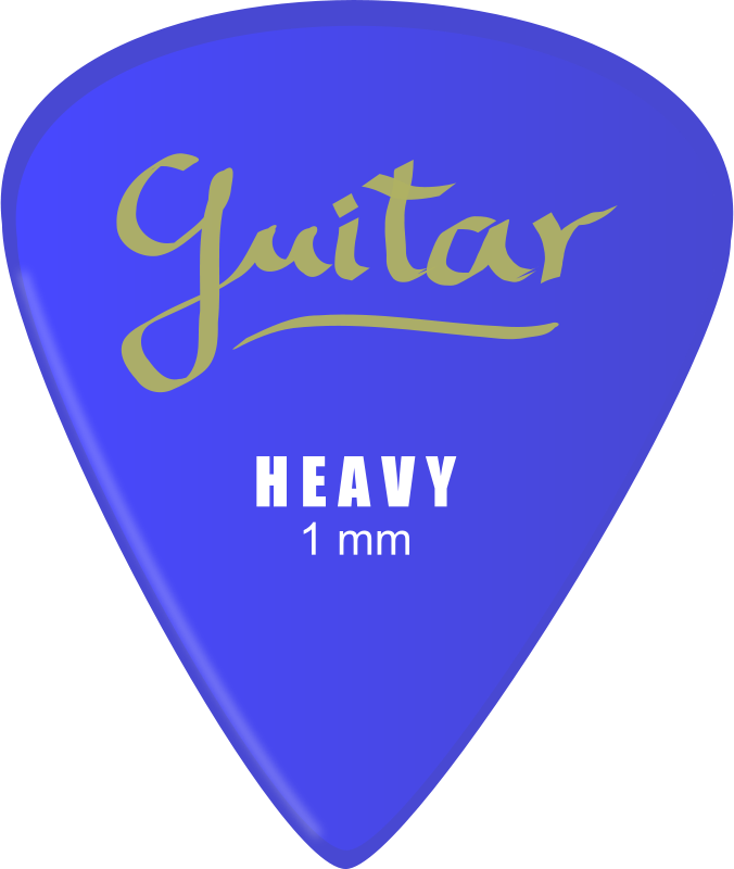 Blue Guitar Pick Heavy1mm PNG with transparent background