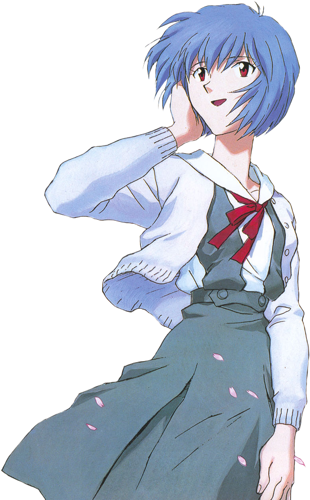 Blue Haired Anime Girl School Uniform