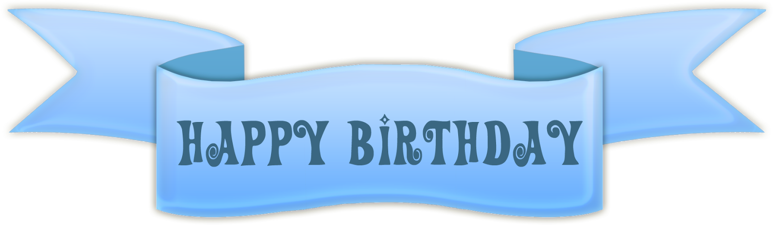 Blue Happy Birthday Banner