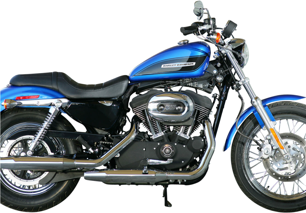 Blue Harley Davidson Motorcycle Bike Side View Png - Harley Davidson Roadster 2006, Transparent Png PNG with transparent background