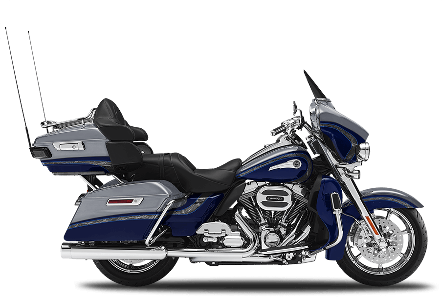 Blue Harley Davidson Touring Bike