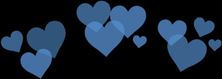 Blue Hearts Gradient Background