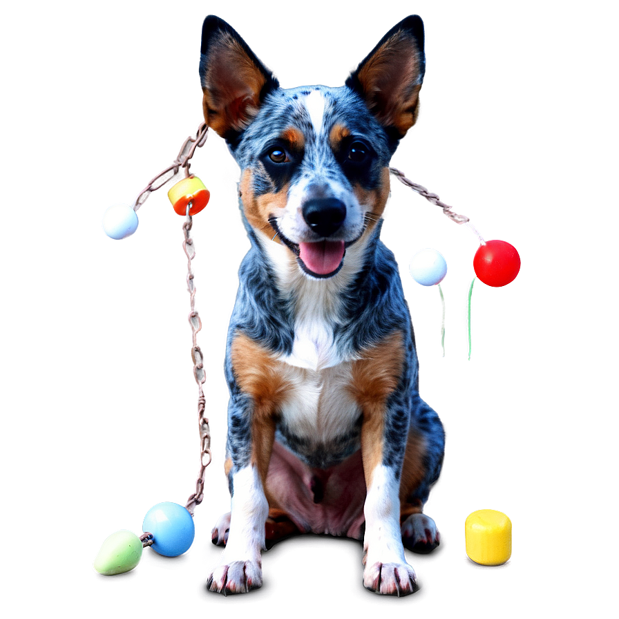 Blue Heeler With Toys Png 24