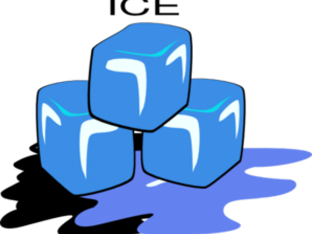 Blue Ice Cubes Melting PNG with transparent background