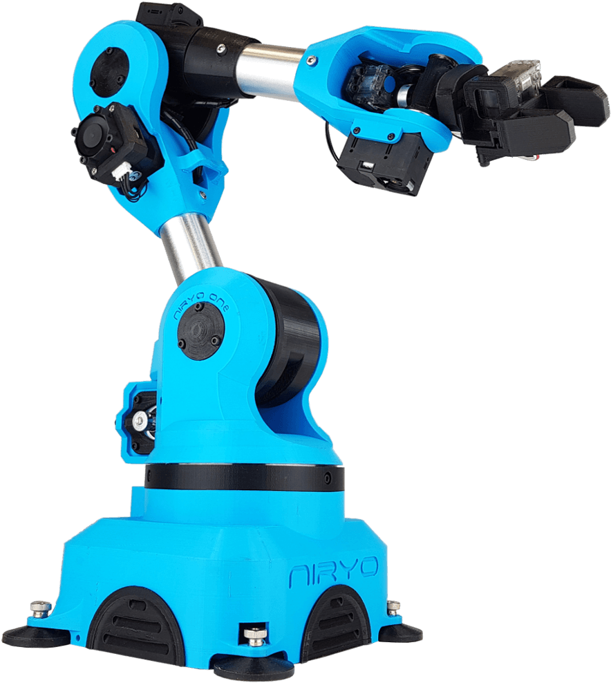 Blue Industrial Robot Arm