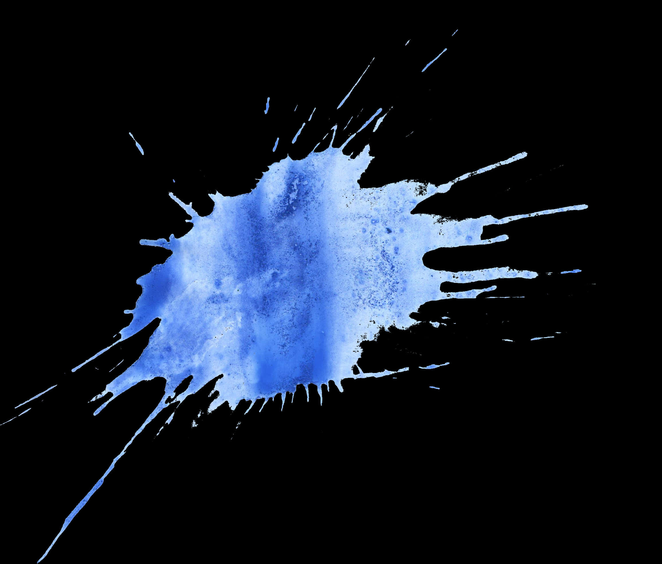 Blue_ Ink_ Splatter_on_ Black_ Background.jpg PNG with transparent background
