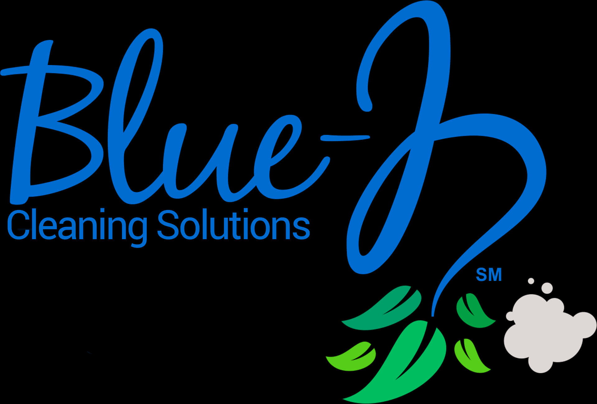 Blue J Cleaning Solutions Logo PNG with transparent background
