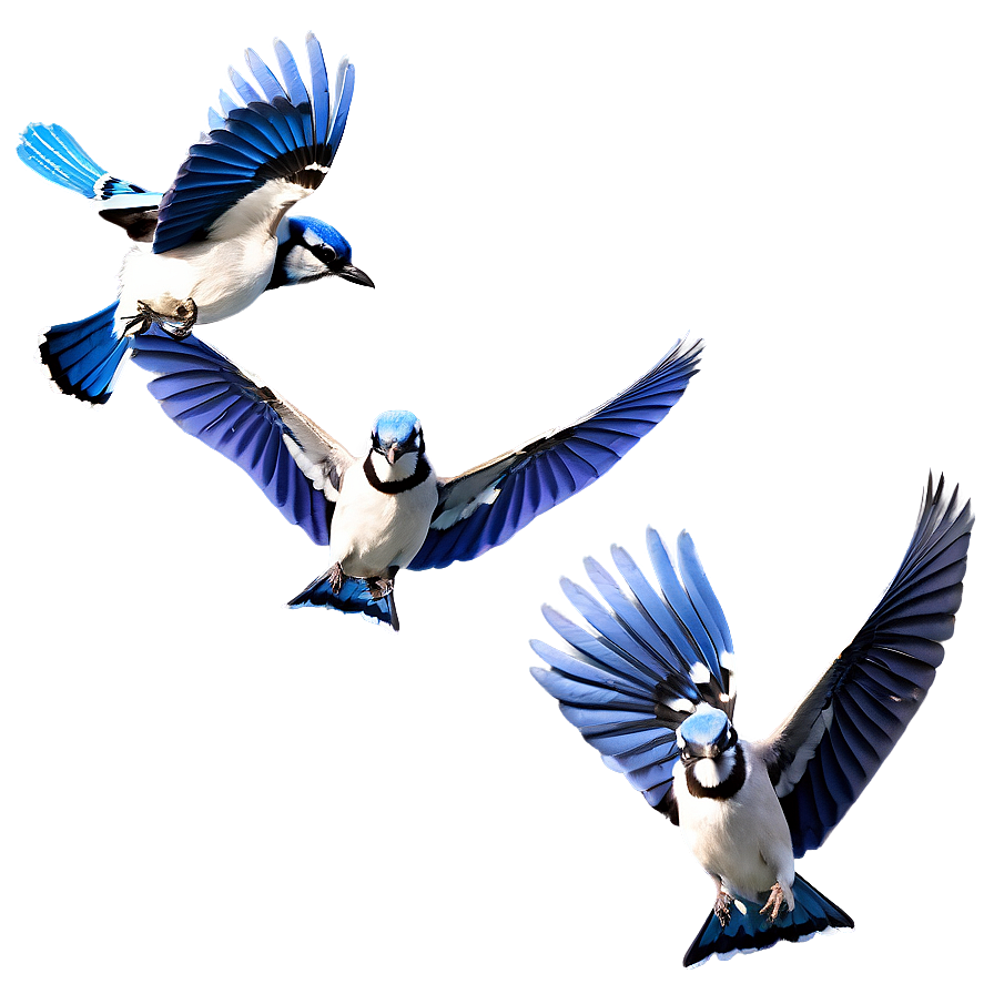 Blue Jay Flock In Sky Png Qht69