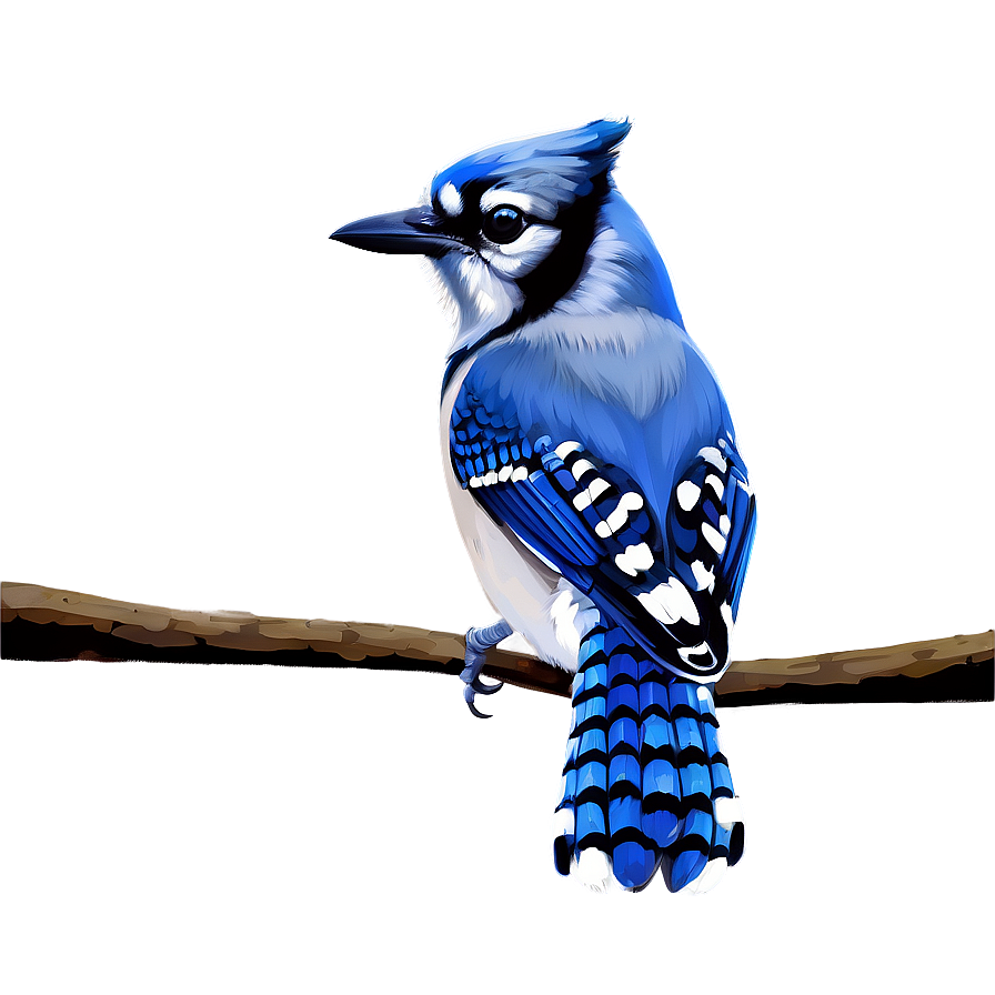 Blue Jay In Winter Scene Png 39