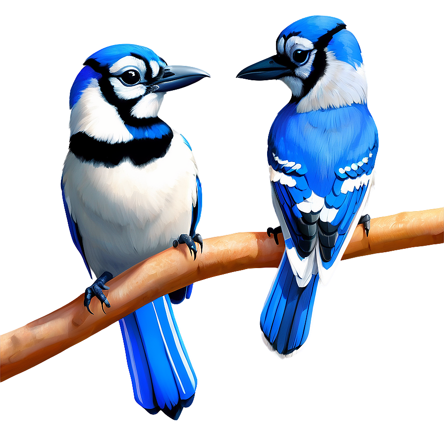 Blue Jay Pair Together Png Vmt