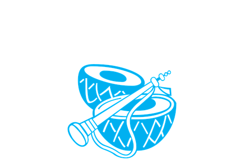 Blue Jazz Instruments Vector PNG with transparent background