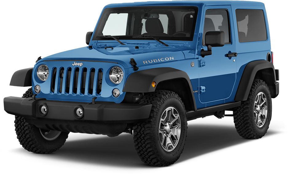 Blue Jeep Wrangler Rubicon S U V