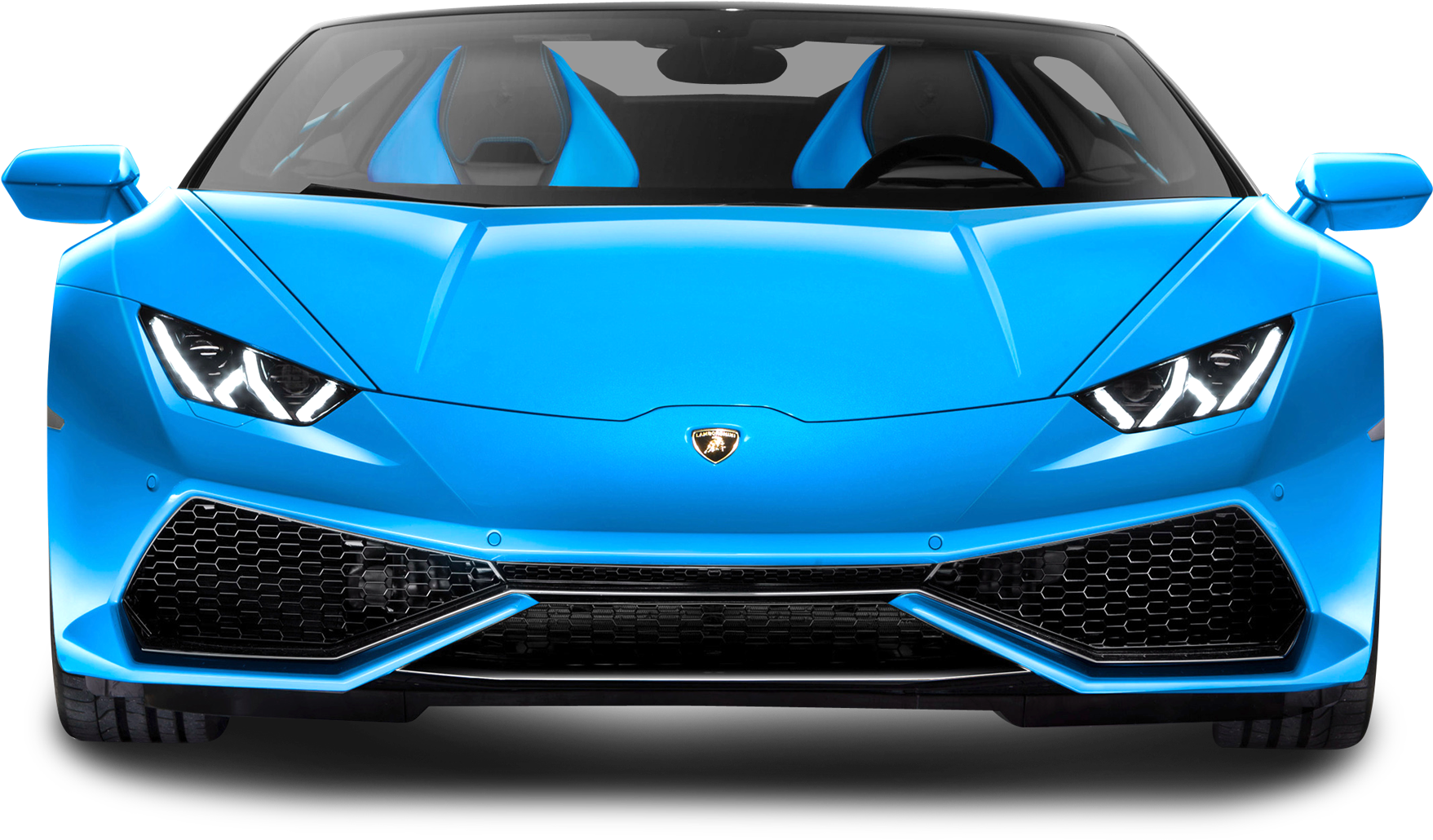 Blue Lamborghini Huracan Evo Front View