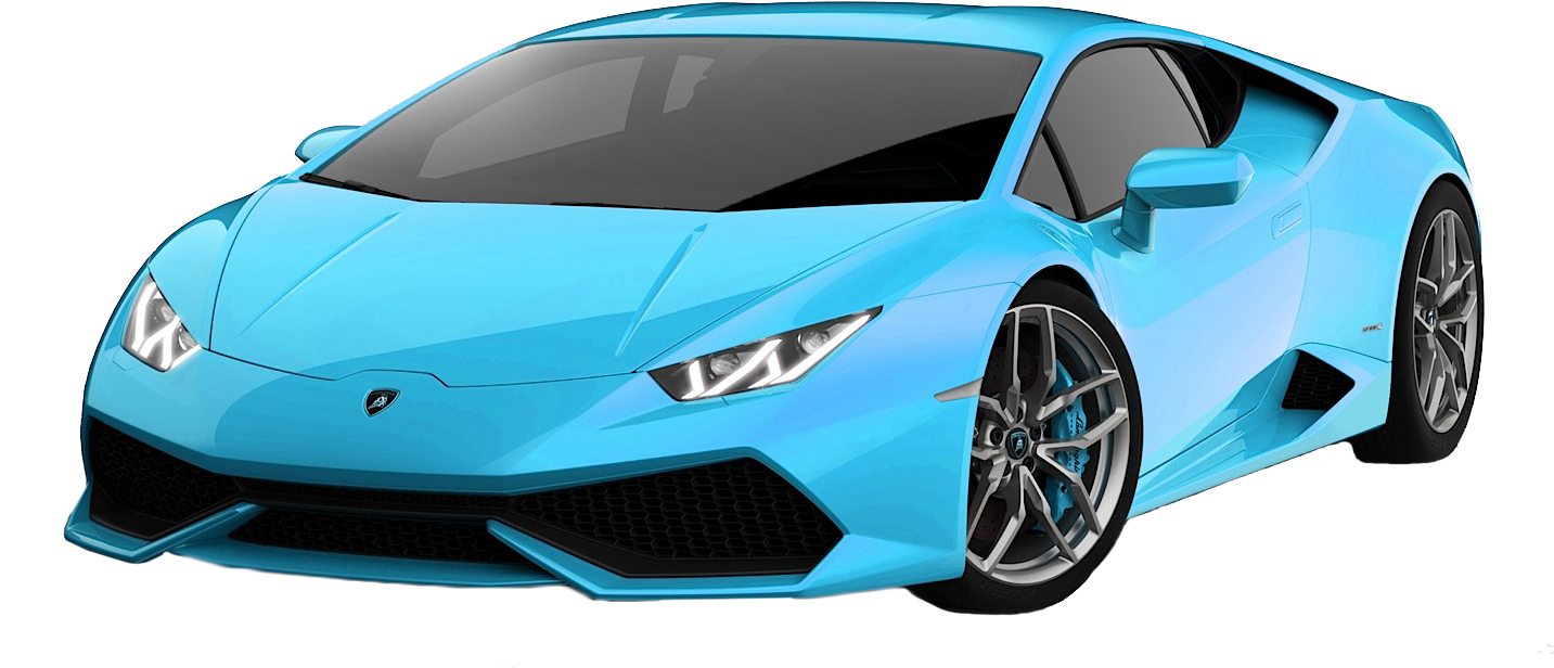 Blue Lamborghini Huracan Side View