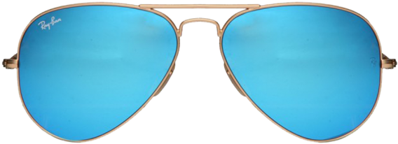 Blue Lens Aviator Sunglasses