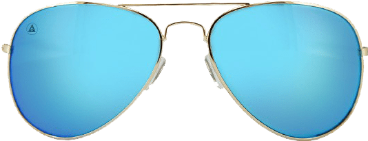 Blue Lens Aviator Sunglasses