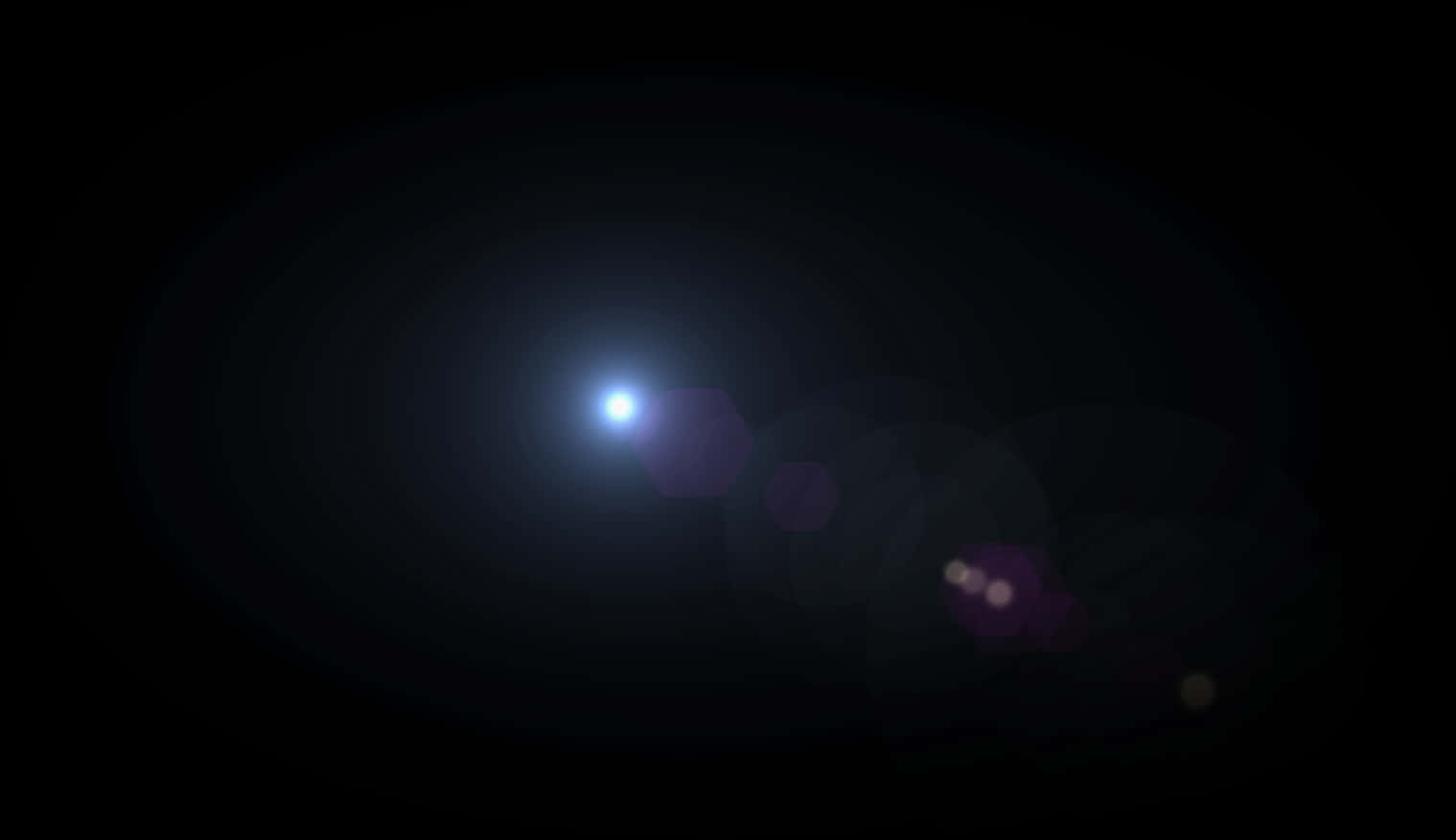 Blue Lens Flare Dark Background