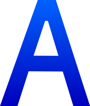 Blue Letter A Graphic