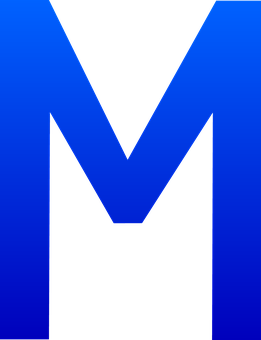 Blue Letter M Design